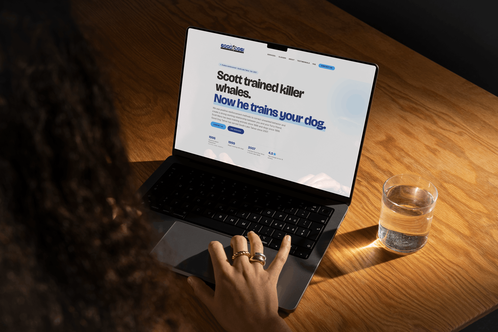 The Good Dog Tahoe website, built by Meanwhile